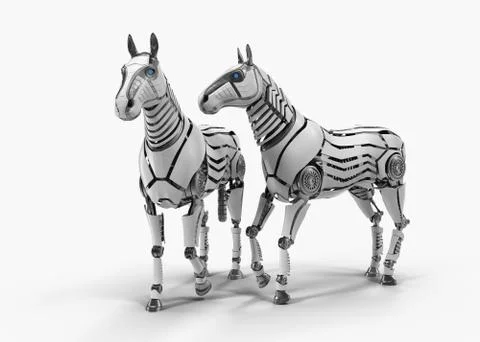 Mechanical horse Stock Illustration