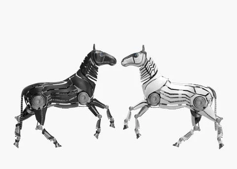 Mechanical horse Stock Illustration