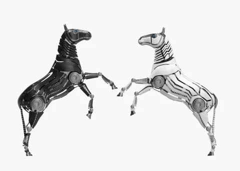 Mechanical horse Stock Illustration