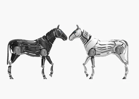 Mechanical horse Stock Illustration