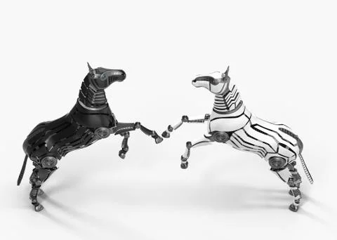 Mechanical horse Stock Illustration