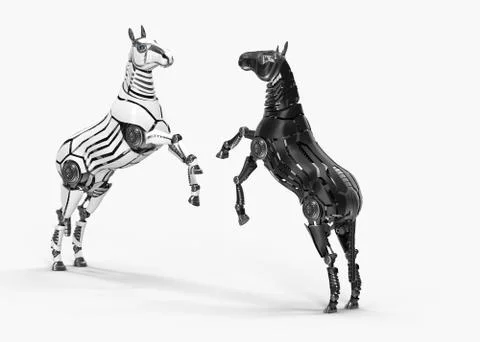 Mechanical horse Stock Illustration