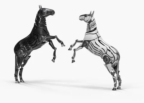 Mechanical horse Stock Illustration