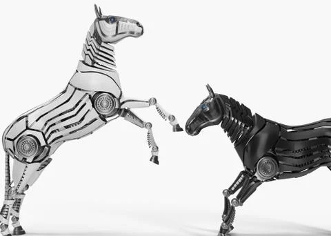 Mechanical horse Stock Illustration