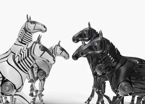 Mechanical horse Stock Illustration