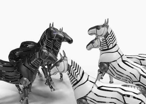 Mechanical horse Stock Illustration