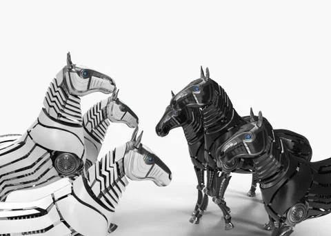 Mechanical horse Stock Illustration