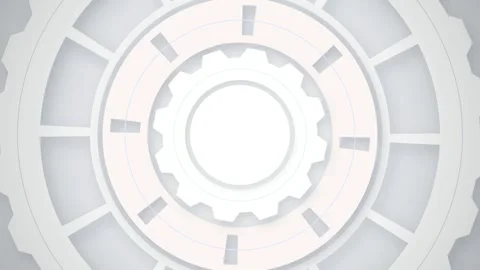 Mechanical HUD gear rotating seamless loop motion background Stock Footage 345601146