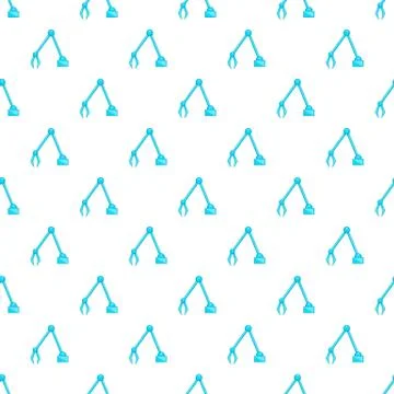 Mechanical Industrial robot arm pattern Stock Illustration