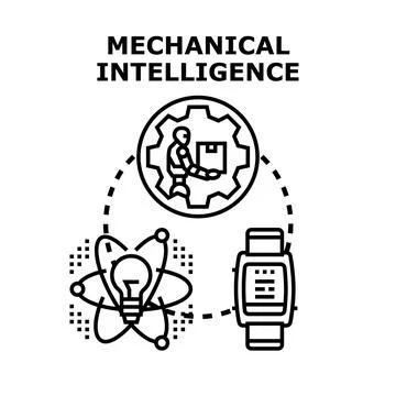 Mechanical intelligence concept vector icon illustration イラスト素材