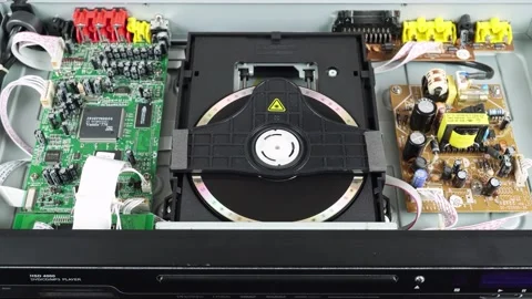 Mechanical Internal Compact Disc Drive. Stock Footage 239241503