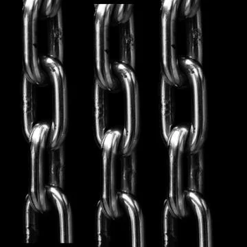 Mechanical  iron chain Stock Photos