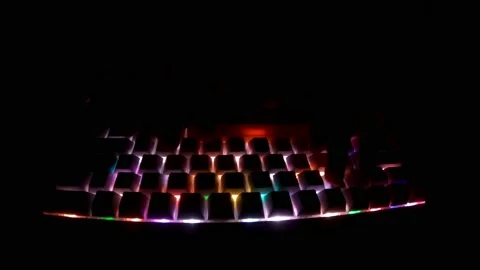 Mechanical Keyboard Lights Stock Footage 149347712