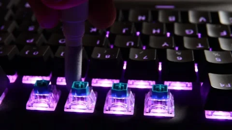 Mechanical klay cleaning close-up Stock Footage 250972926