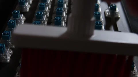 Mechanical klay cleaning close-up Stock Footage 250973299