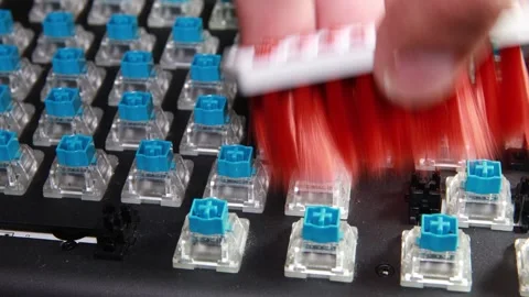 Mechanical klay cleaning close-up Stock Footage 250974806