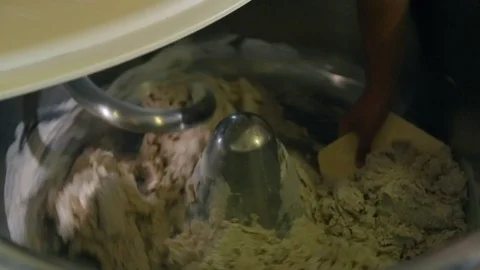 Mechanical kneading  Stock Footage 89576330