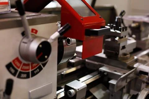 Mechanical lathe machine Stock Photos