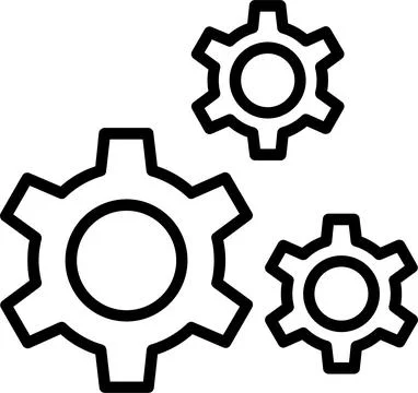 Mechanical Line Icon Design Stock Illustration