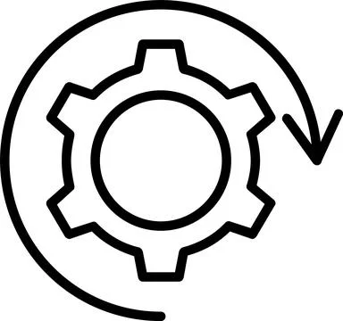 Mechanical Line Icon Design Stock Illustration