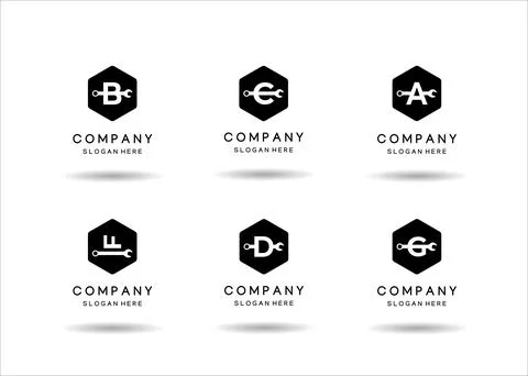 Mechanical logo pack. Stock Illustration