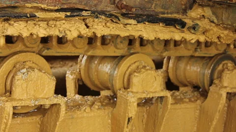 Mechanical Machine in Mine Stock Footage 139951321