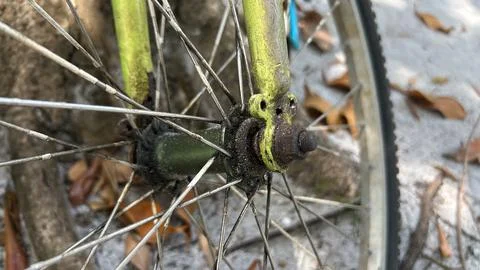 Mechanical Marvel: Close-up of Bicycle Component Stock Photos