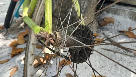 Mechanical Marvel: Close-up of Bicycle Component Stock Photos
