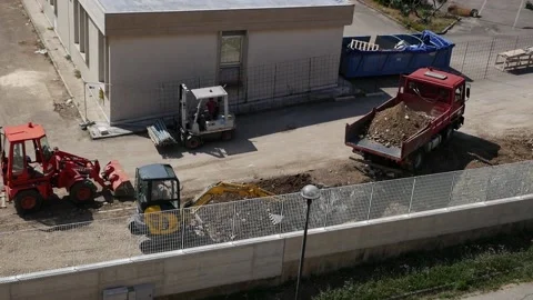 Mechanical Means At Work On A Construction Site 5 Video stock 194174205