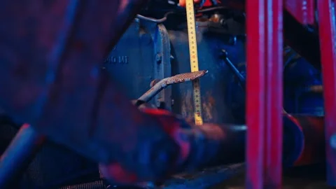Mechanical Measurement of Engine Components Stock Footage 339108311