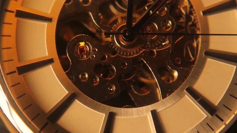 Mechanical men watch. Chronograph close-up. Rotating luxury clock. wristwatch Stock Footage 231121476