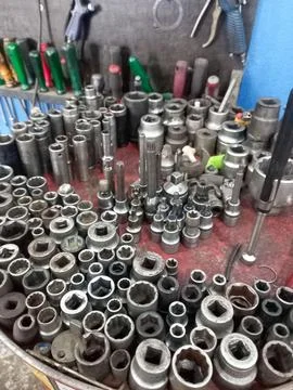 Mechanical metal working instruments Stock Photos