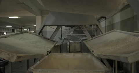 Mechanical Mixing Process At The Factory (4K) Stock Footage 60941624