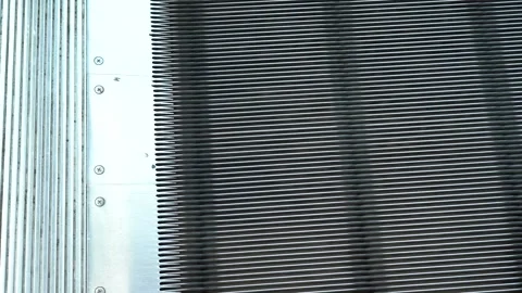 Mechanical moving escalator Vídeo Stock 156855321