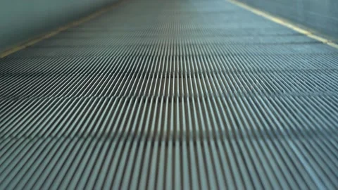 Mechanical moving escalator Stock Footage 169814220