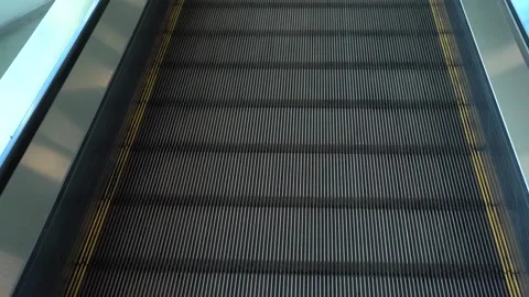 Mechanical moving escalator Stock Footage 169814796