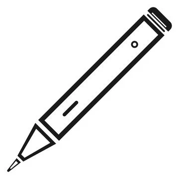 Mechanical Pencil Line Icon Vector Illustration Stock Illustration