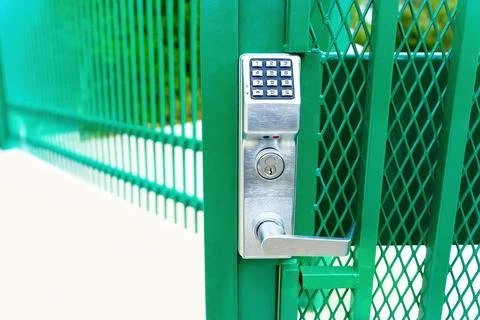 Mechanical pin code door lock Stock Photos