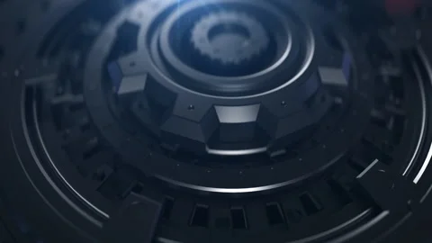 The mechanical process of multiple mechanical parts interacting and working t Video stock 200997719
