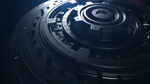 The mechanical process of multiple mechanical parts interacting and working t Video stock 200997748
