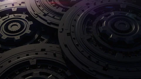 The mechanical process of multiple mechanical parts interacting and working t Video stock 200997792