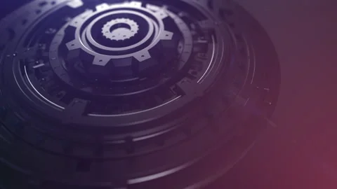 The mechanical process of multiple mechanical parts interacting and working t Stock Footage 200997914