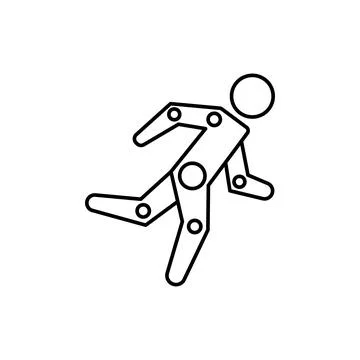 Mechanical prosthesis icon. Simple line outline vector orthopedics icons for ui Stockillustratie