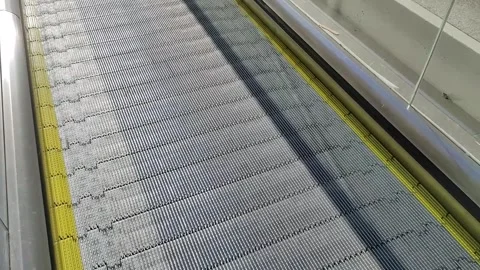 Mechanical ramp to facilitate mobility on a sloping street. Ourense, Spain Stock Footage 251745889