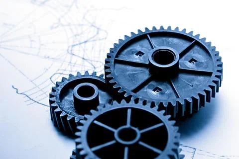 Mechanical ratchets and drafting Stock Photos
