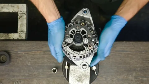 Mechanical repairs a part of the car. Stock Footage 74743330