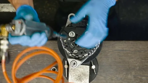 Mechanical repairs a part of the car. Stock Footage 74743489
