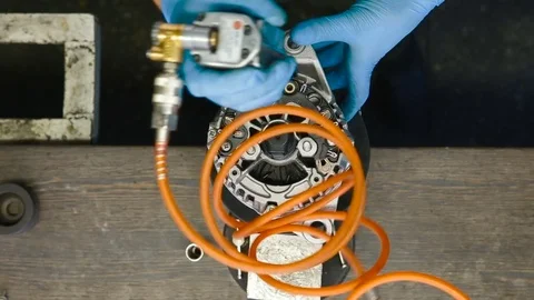 Mechanical repairs a part of the car. Stock Footage 74743680