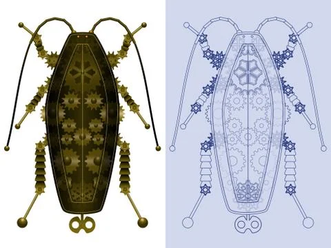 Mechanical roach Stock Illustration