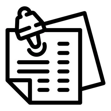 Mechanical robot arm stamping document for automation Stock Illustration